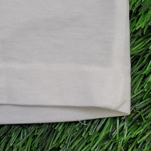 Vintage 90s Arrow MOD Polo Shirt M/L 21x28 Whtie Purple - Picture 9 of 12